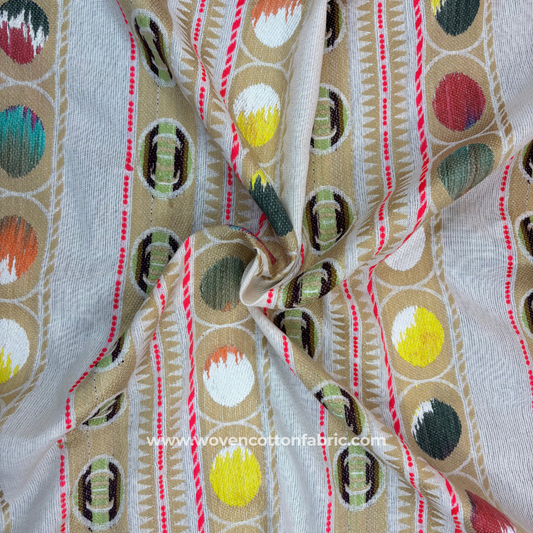 Golden Hour Gleam Cotton Jacquard Fabric, Per Meter