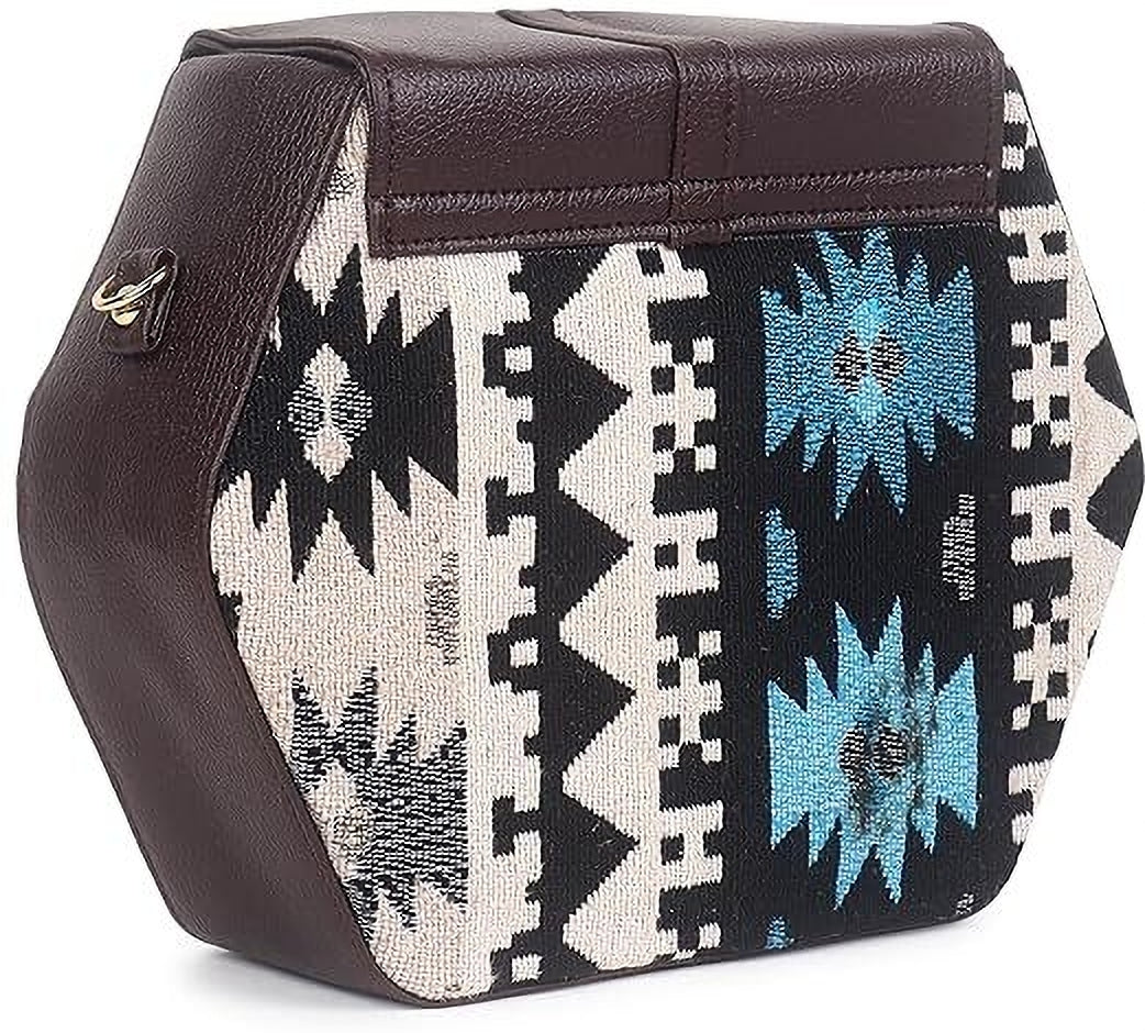 Blue Boho Himalayan Cotton Crossbody Sling Bag, 3 L